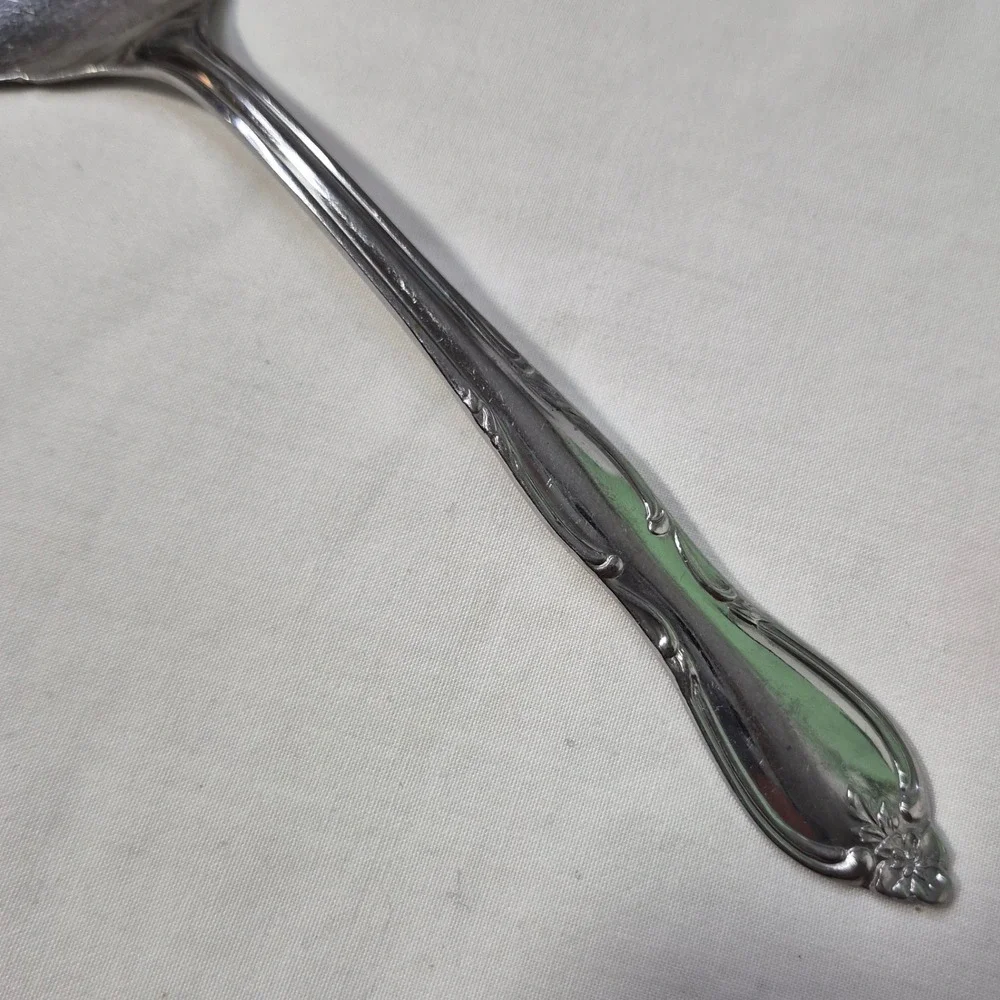 Oneida‎ Wm A Rogers Pie Server Montclair Floral Stainless Steel Pierced 8.5